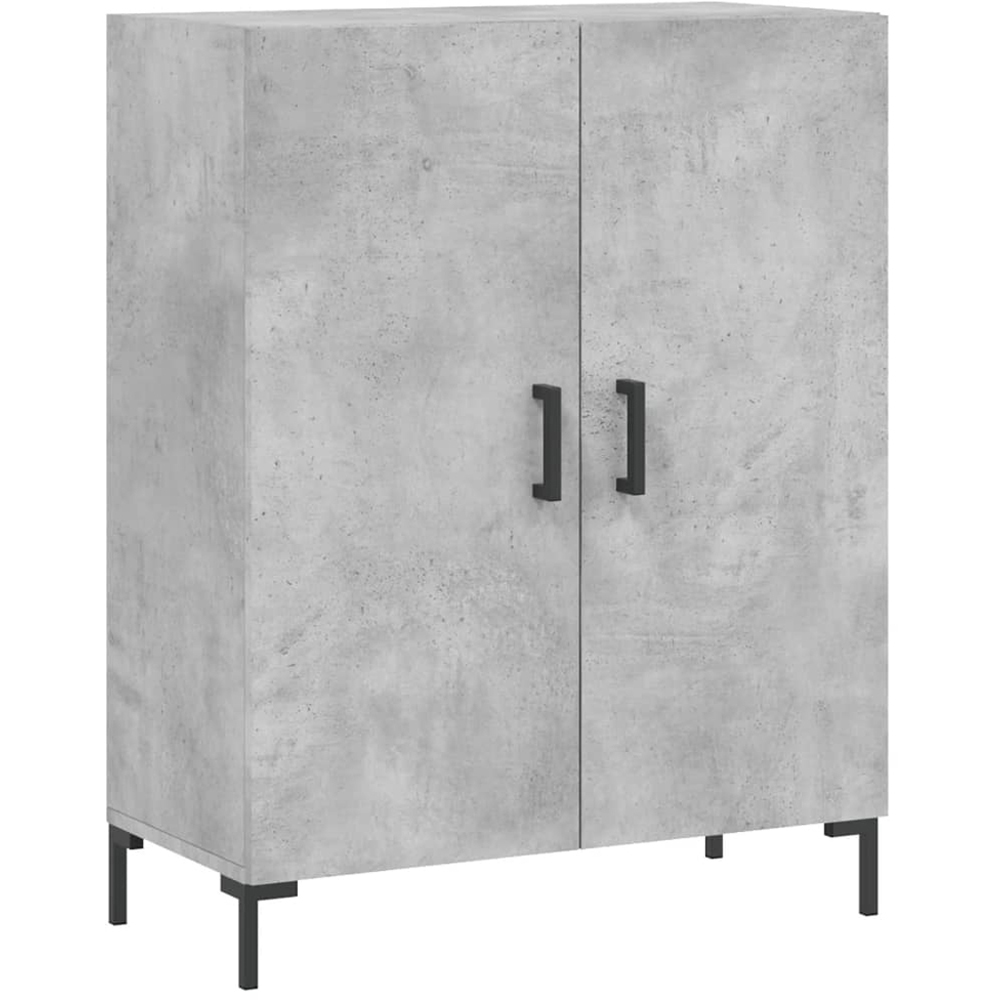 vidaXL 4 Door Concrete Grey Highboard Image 7