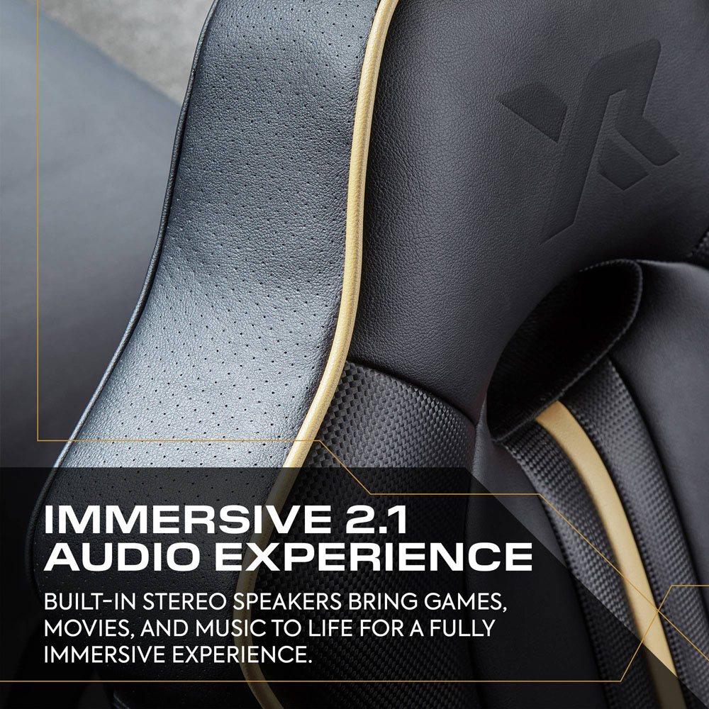 X Rocker Torque 2.1 Gold Stereo Audio Console Gaming Chair with Vibration Image 3