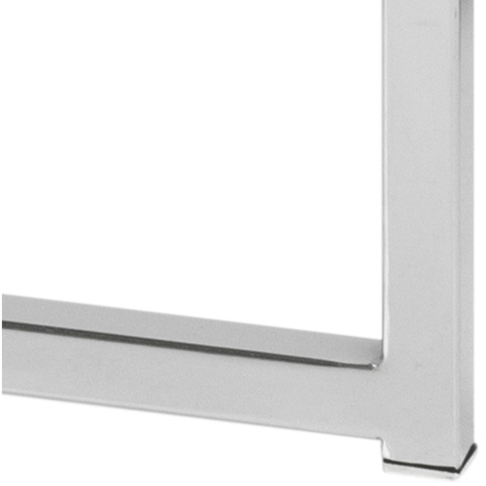 Florence Cross Round Glass Top Metal Side Table Image 6