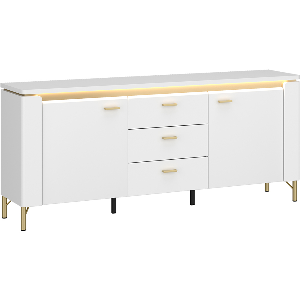 Furniture To Go Lazio 2 Door 3 Drawer Alpine White TV Cabinet Image 2