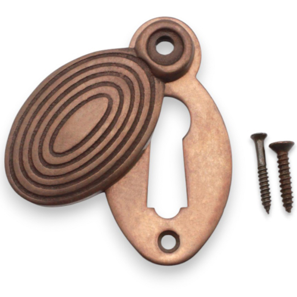 Spira Brass Oval Beehive Matt Antique Escutcheon Image 4