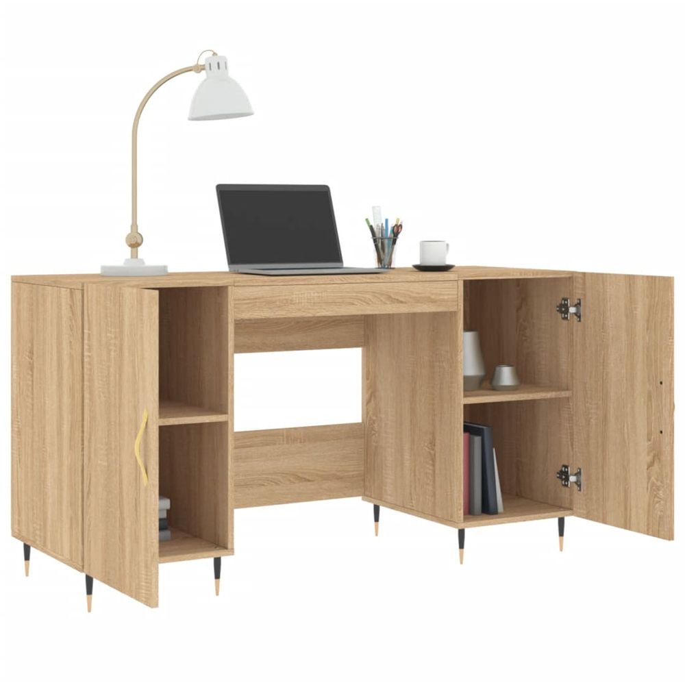 vidaXL 2 Door Computer Desk Sonoma Oak Image 9