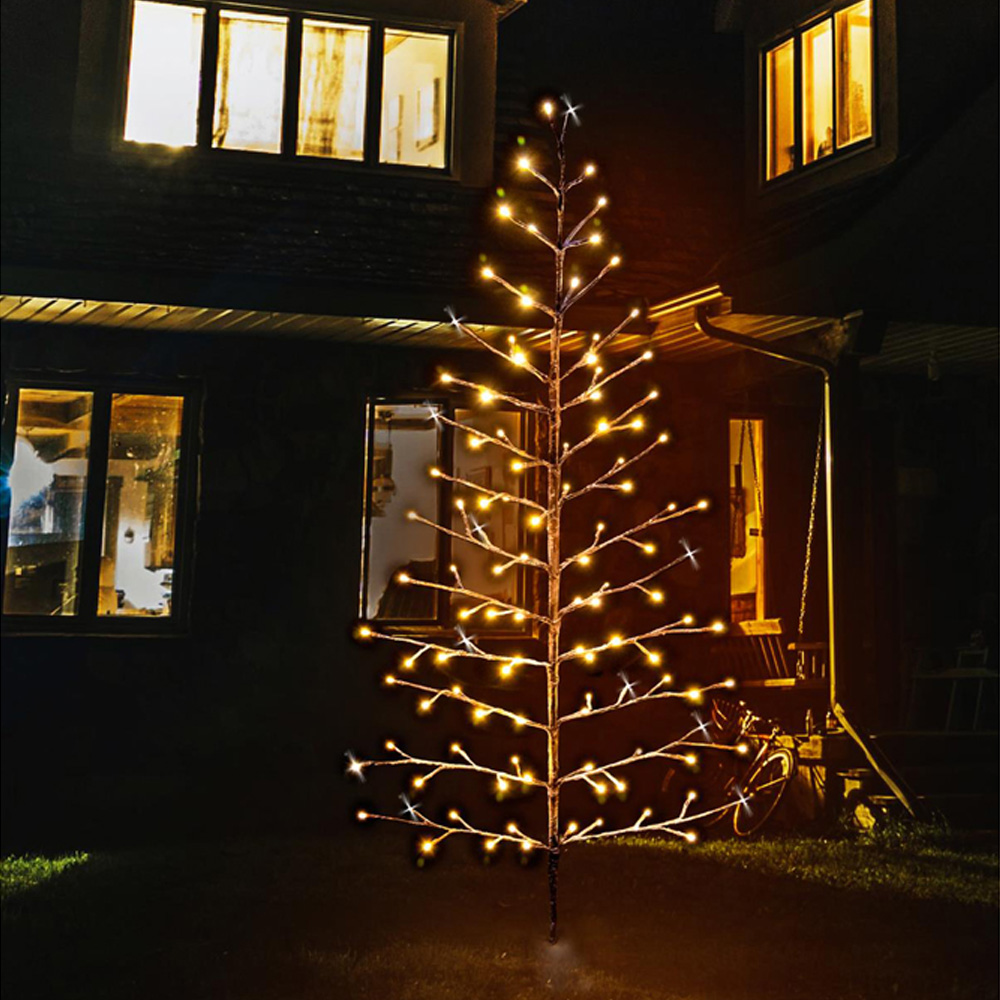 Shatchi Pre-Lit Warm White LED Birch Twig Tree Christmas Decoration Image 4