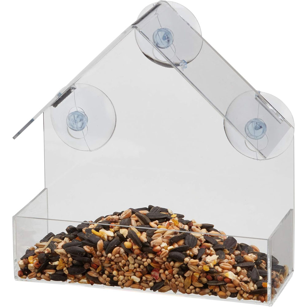 Happy Beaks Kingfisher Plastic Window-Mounted Bird Feeder Image 4