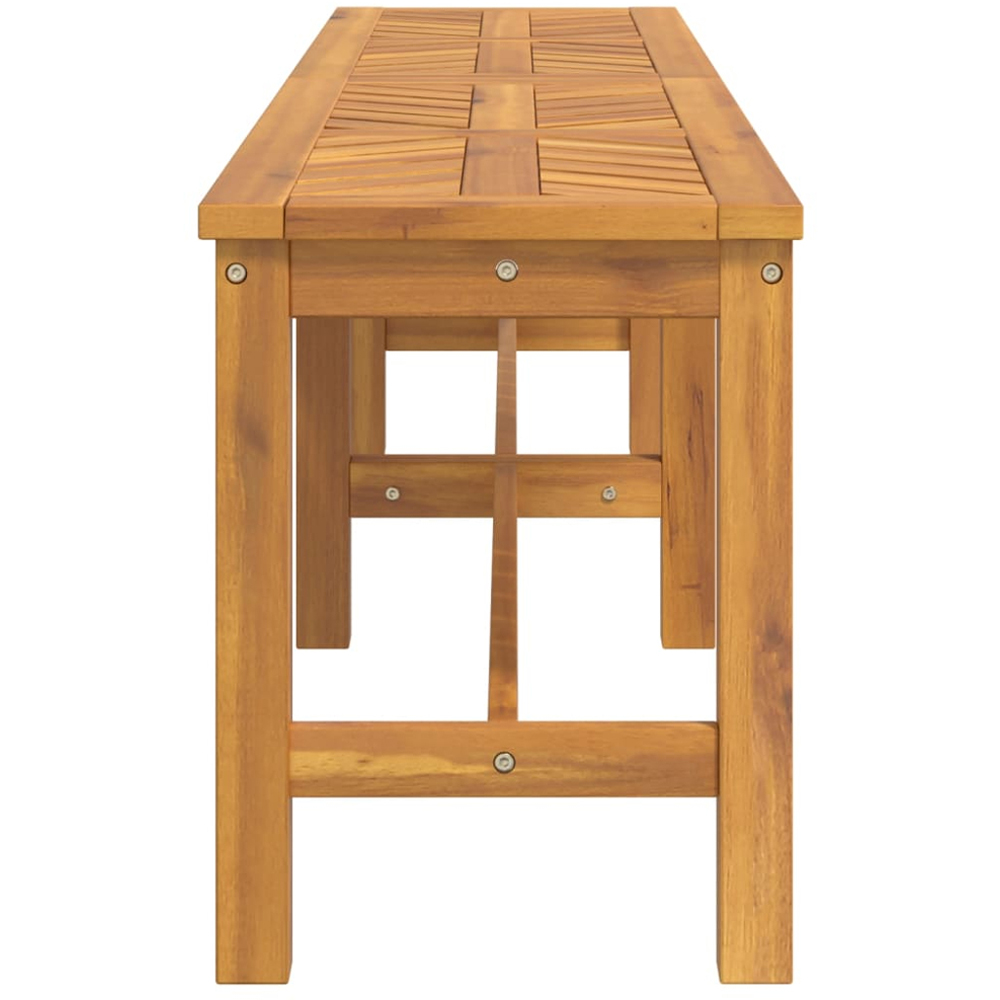 vidaXL 4 Seater Solid Wood Acacia Fishbone Slatted Garden Bench Image 4