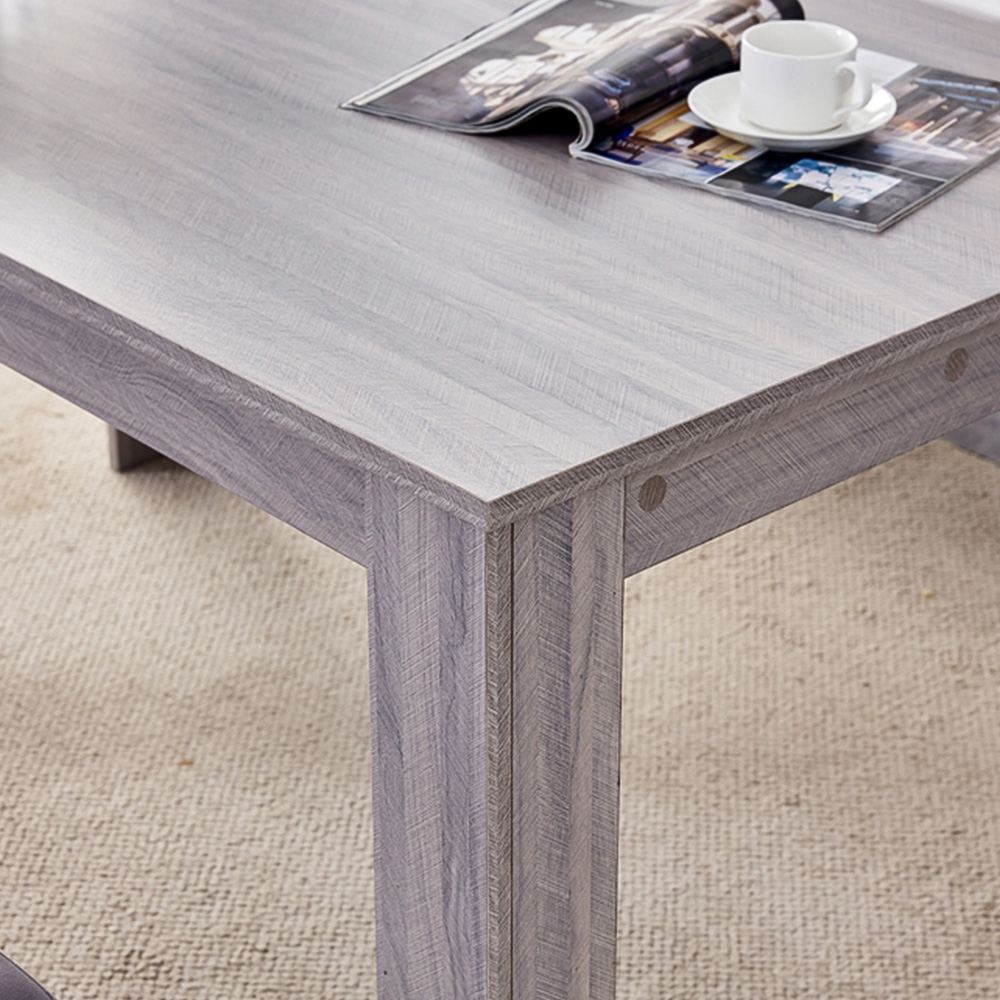 Kosy Koala 6 Seater Dining Set with Bench Grey Velvet Image 2