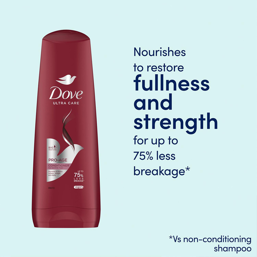 Dove Pro-Age Brittle and Damaged Hair Nourishing Conditioner 350ml 3 Pack Image 4