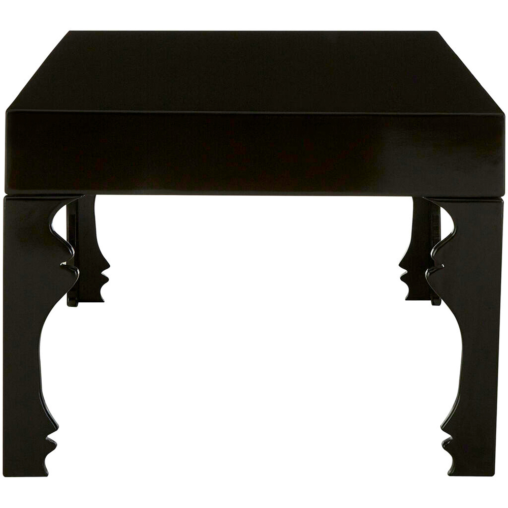 Premier Housewares High Gloss Black Rectangular Coffee Table Image 2