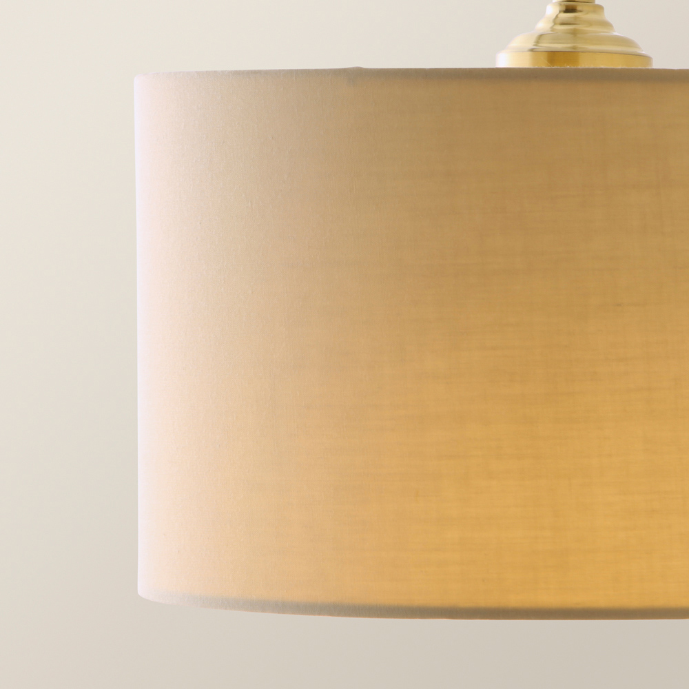ValueLights Reni Cream Drum Shade 3 Drop Bar Gold Diner LED Ceiling Pendant Light Image 3