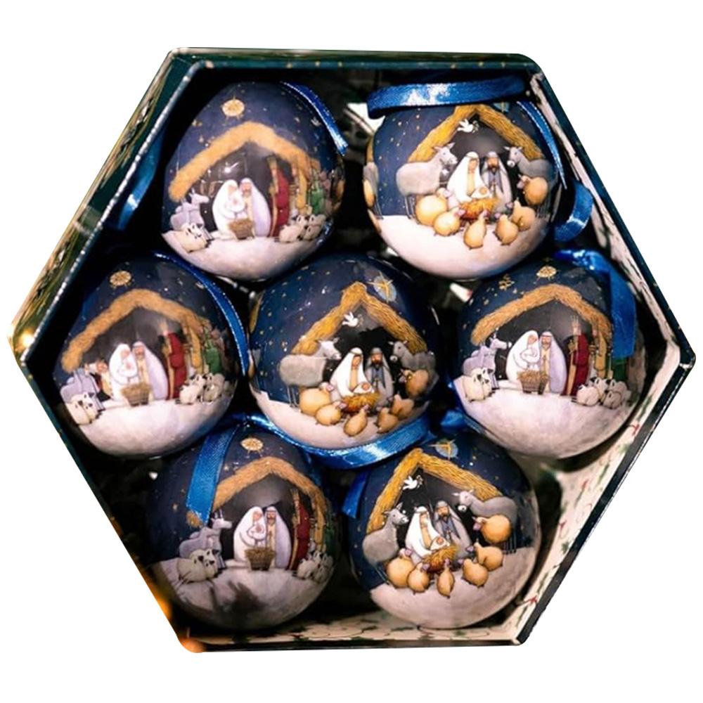 Marco Paul Stag Nativity Bauble 7 Pack Image 1
