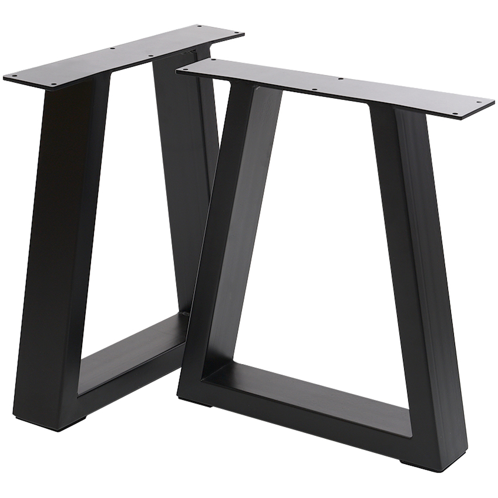 Living and Home 2 Pack Black Industrial Trapezoidal Iron Furniture Leg 35 x 40cm Image 2