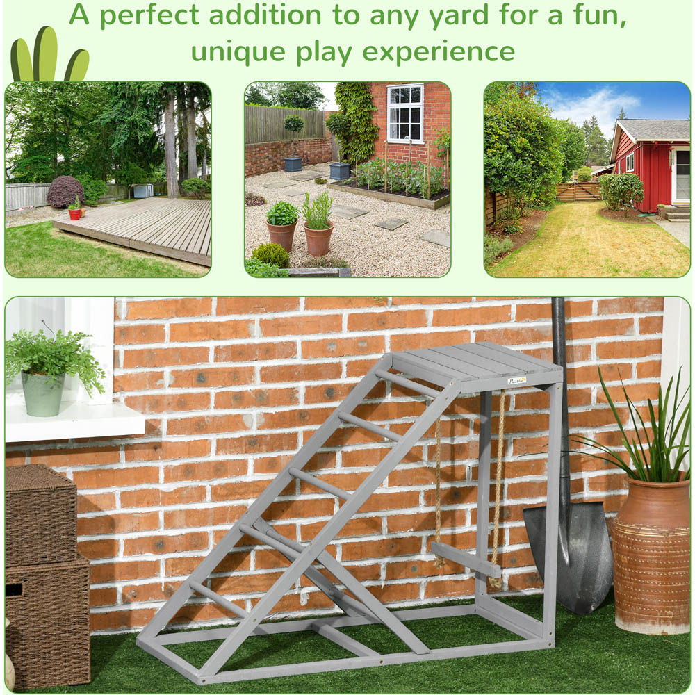 PawHut Grey 2 Chicken Coop Activity Play Set Image 5