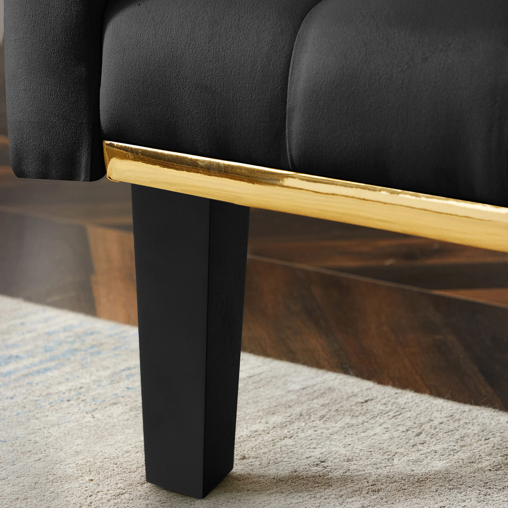 Living and Home Black Square Solid Oak Wood Furniture Leg 16cm 4 Pack Image 8