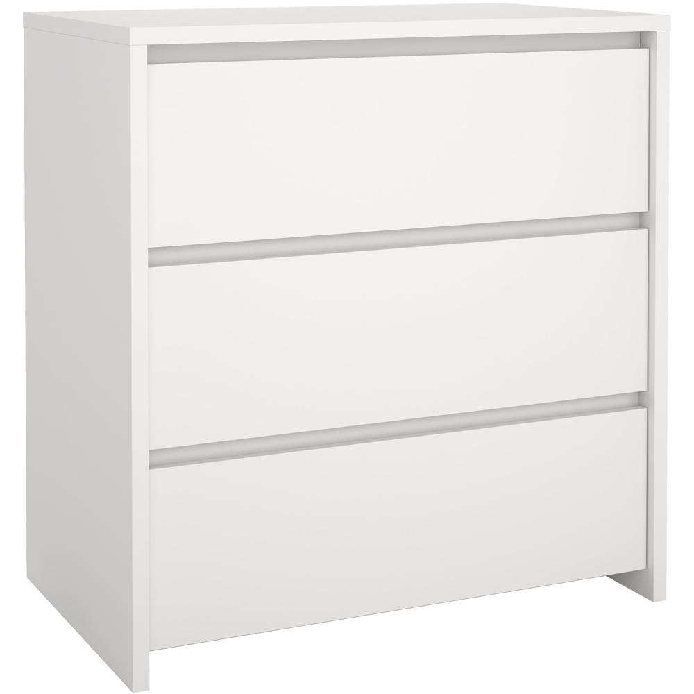 Florence Next 3 Drawer White Chest of Drawers Image 4