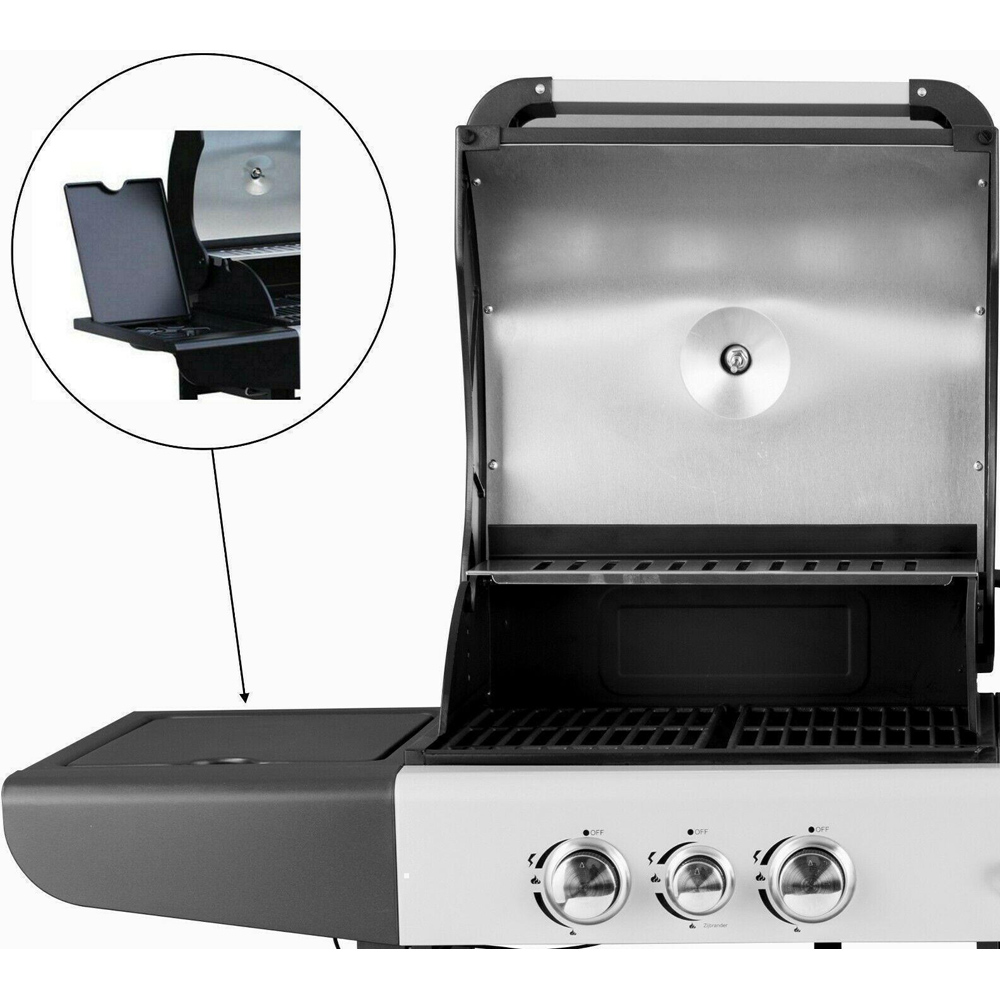 Callow Dual Fuel Gas and Charcoal BBQ with Premium Cover and Rotisserie Image 6