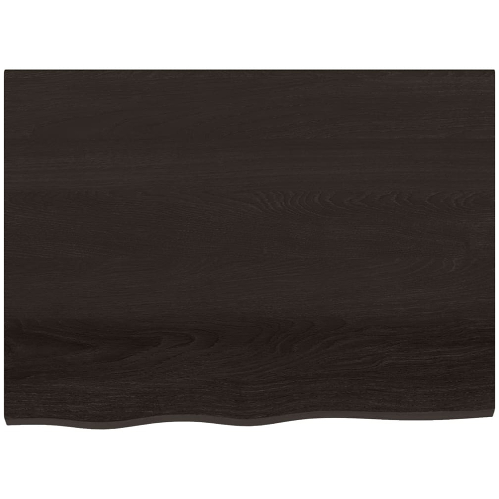 vidaXL 60 x 80cm Dark Brown Oak Wood Wall Shelf Image 3