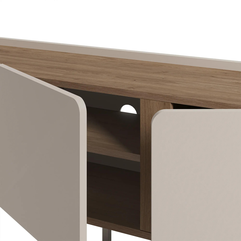 Decortie Norm 3 Door Natural Oak TV Unit Image 4