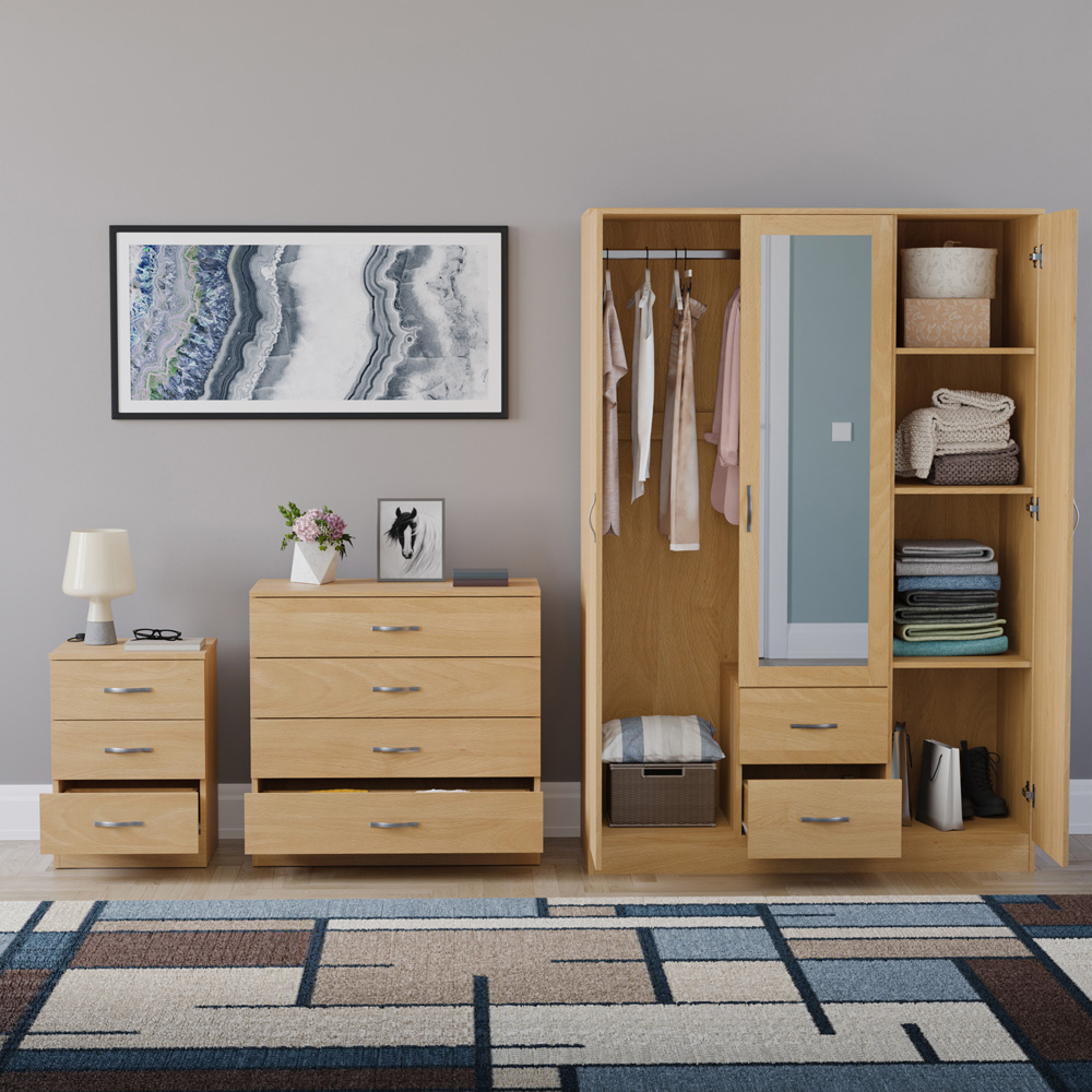VIDA DESIGNS Riano Pine 3 Piece Bedroom Furniture Set Image 5