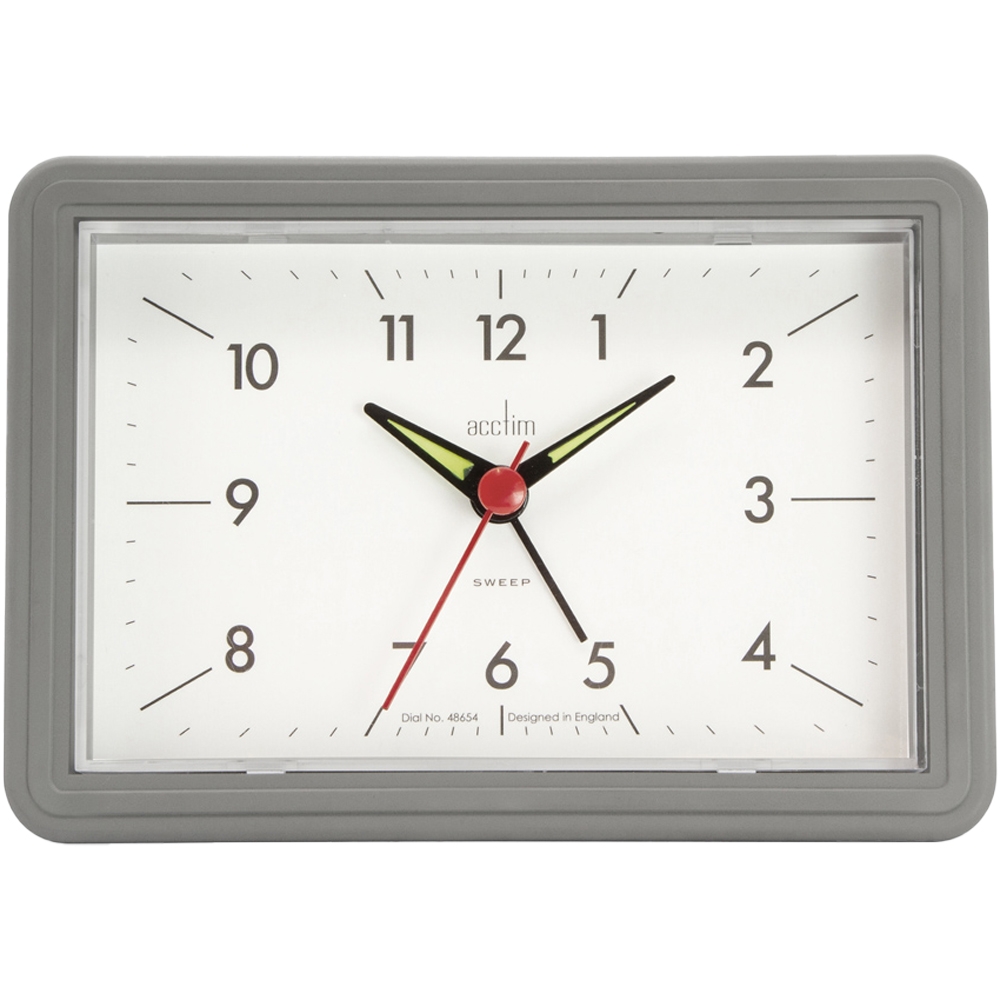 Acctim Drake Grey Alarm Clock Image 1