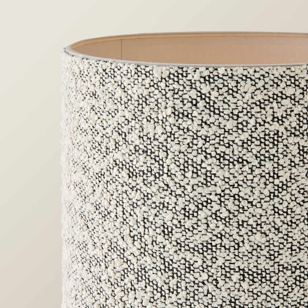ValueLights Ash Grey Fleck Boucle Midi LED Floor Lamp with Bulb Image 3