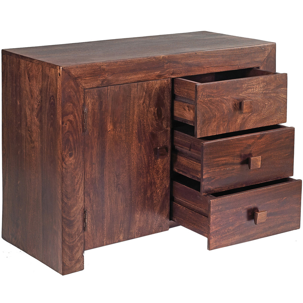Brooklyn Nihash Toko 3 Drawer Dark Mango Sideboard Image 3