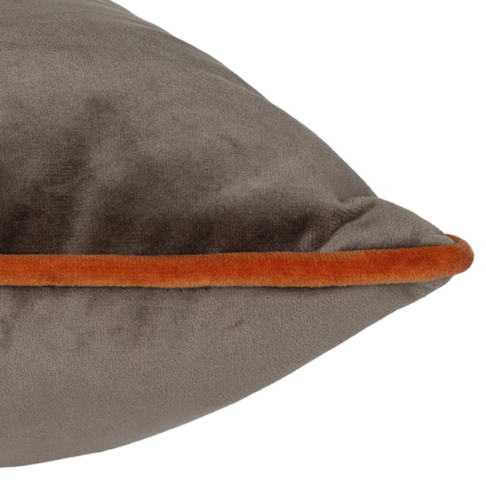 Furn Meridian Mocha and Pumpkin Velvet Cushion 45 x 45cm Image 4