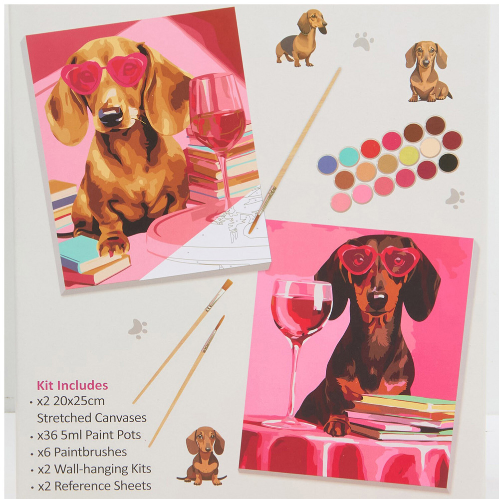 Pack of 2 Dogs Paint by Numbers Image 3