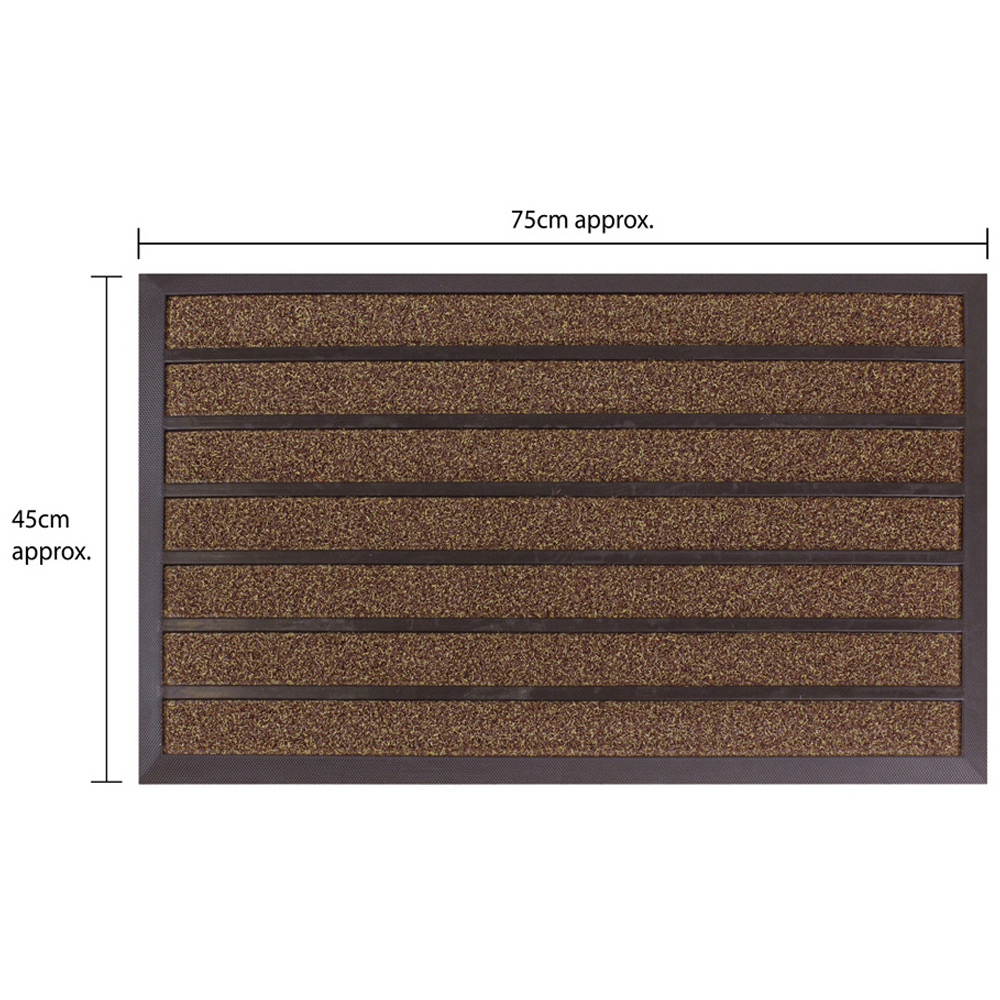 JVL Dirt Stopper Pro Brown Scraper Door Mat 45 x 75cm Image 6