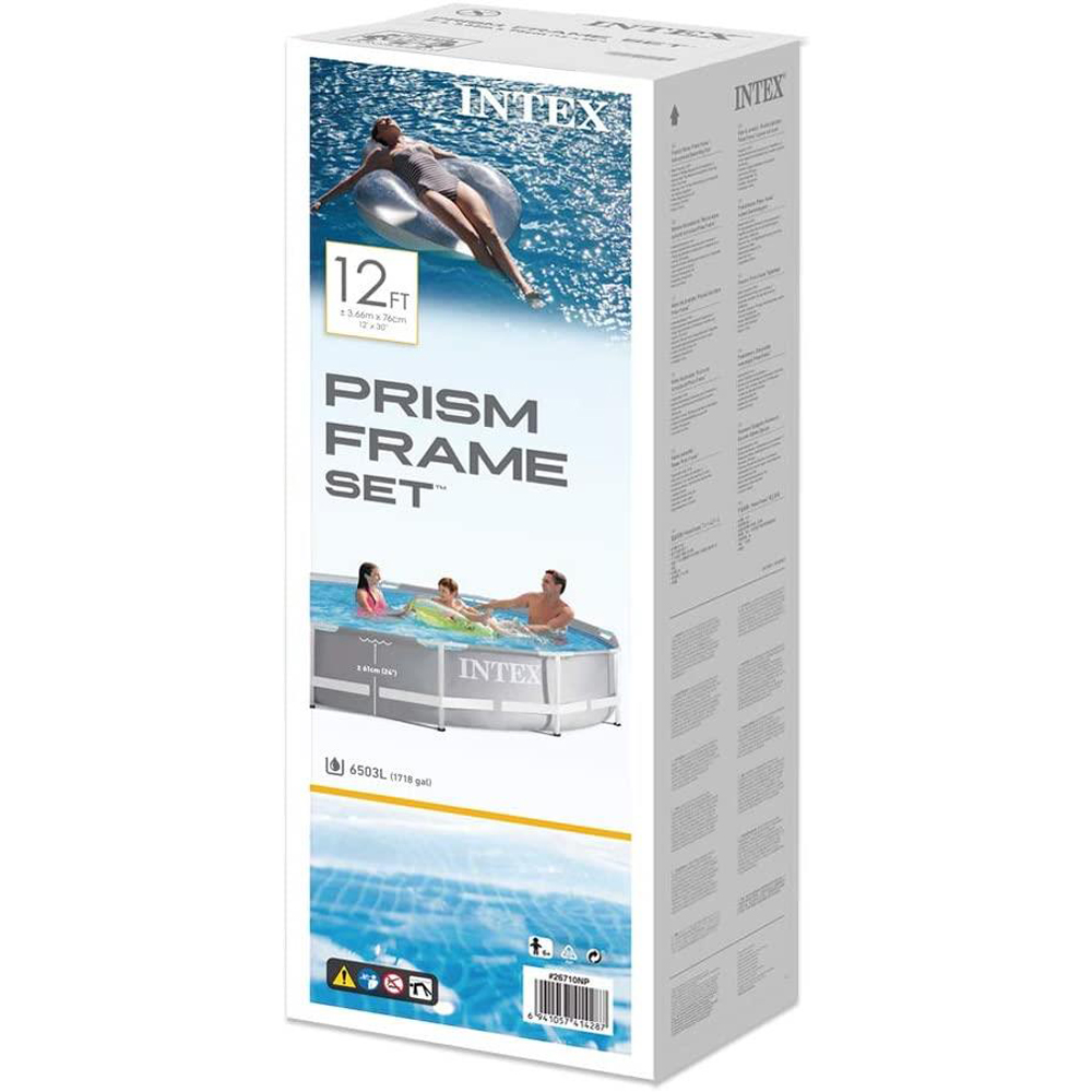 Intex Grey Prism Frame Pool 12ft x 30 inch Image 3