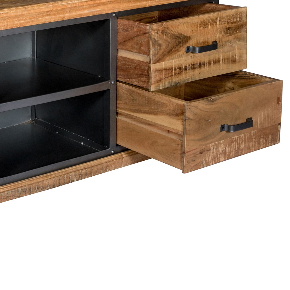 Brooklyn Malalia Single Door 2 Drawer 2 Shelf TV Unit Image 5