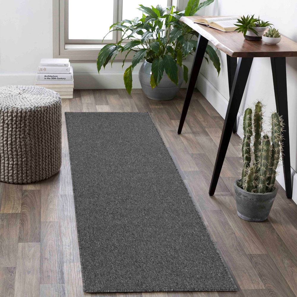 Desire Rugs Simple Dark Grey Low Pile Felt Backing Tufted Rug 170 x 120cm Image 6