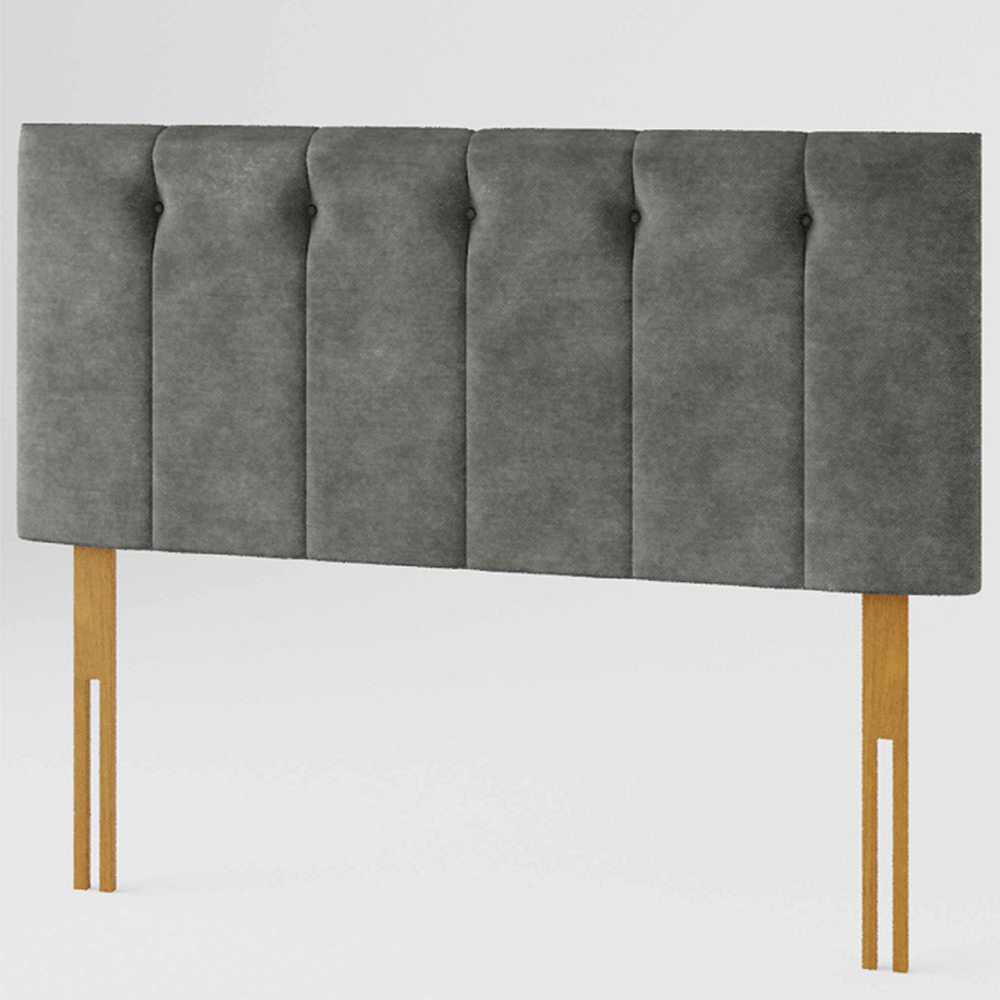 Aspire Furniture Hepburn Double Granite Soft Touch Linen Headboard Image 2