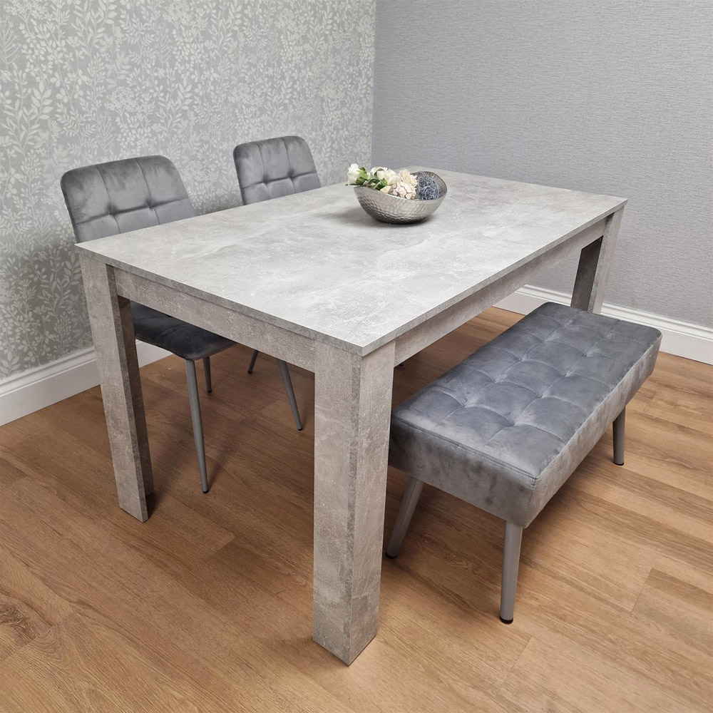 Kosy Koala 4 Seater Stone Dining Set Grey Image 5