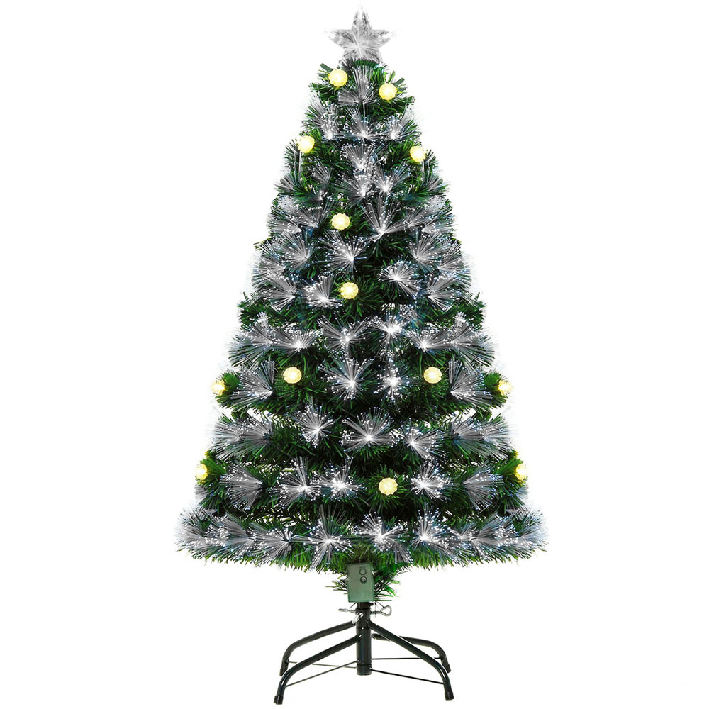 Everglow Pre-Lit Full Bodied Green Artificial Christmas Tree 4ft Image 1