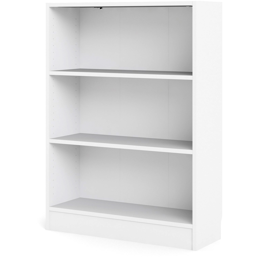 Florence Basic 2 Shelves White Wide Low Bookcase Image 4