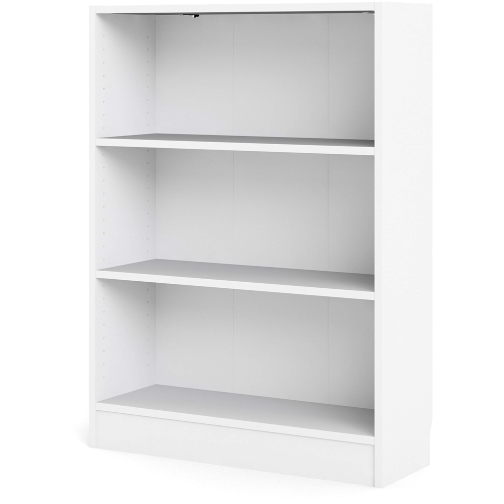 Florence Basic 2 Shelf White Wide Low Bookcase Image 4