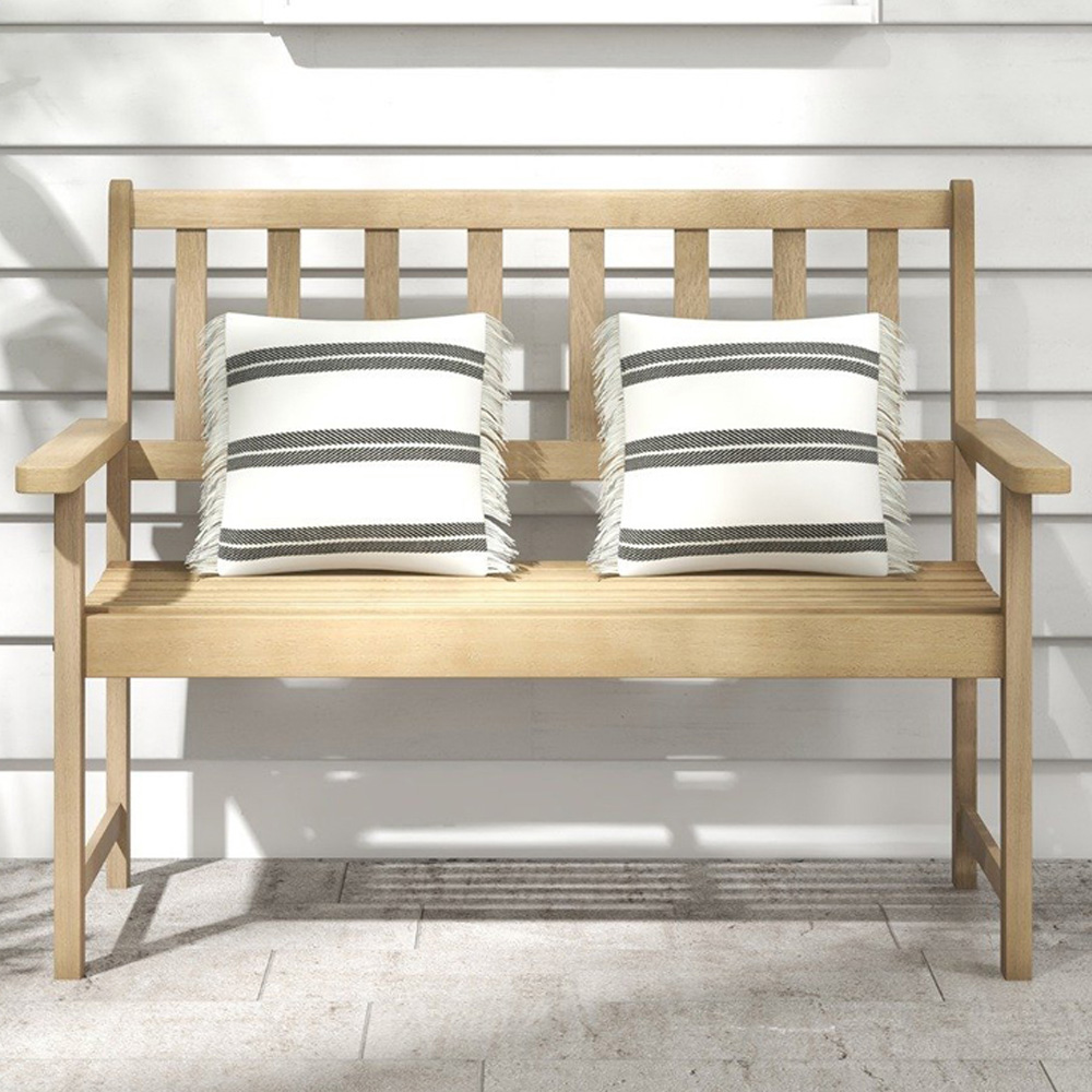 Costway Teak Wood Garden Bench Image 1
