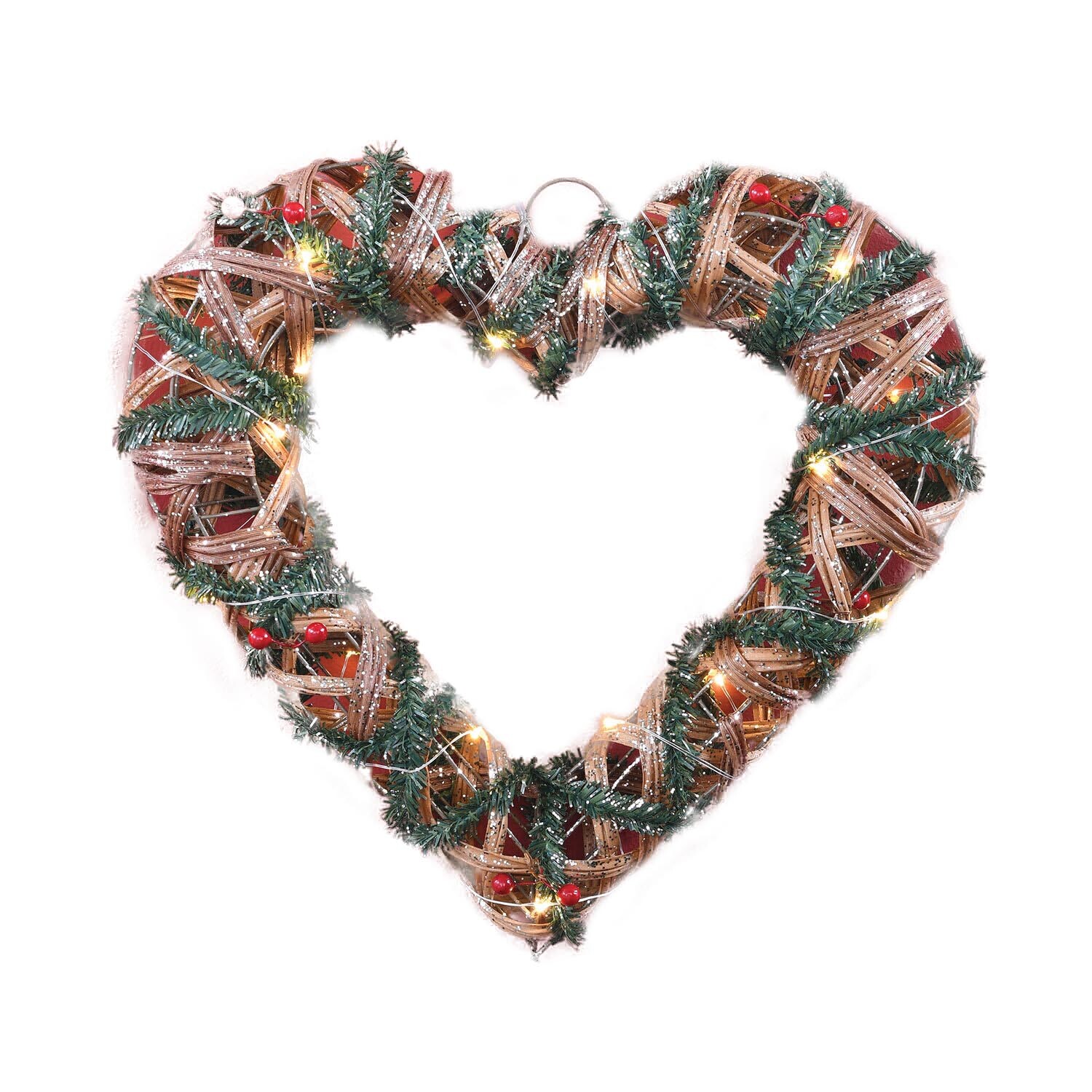 A Christmas Tale Floristry Berry Heart LED Light Decoration Image 2