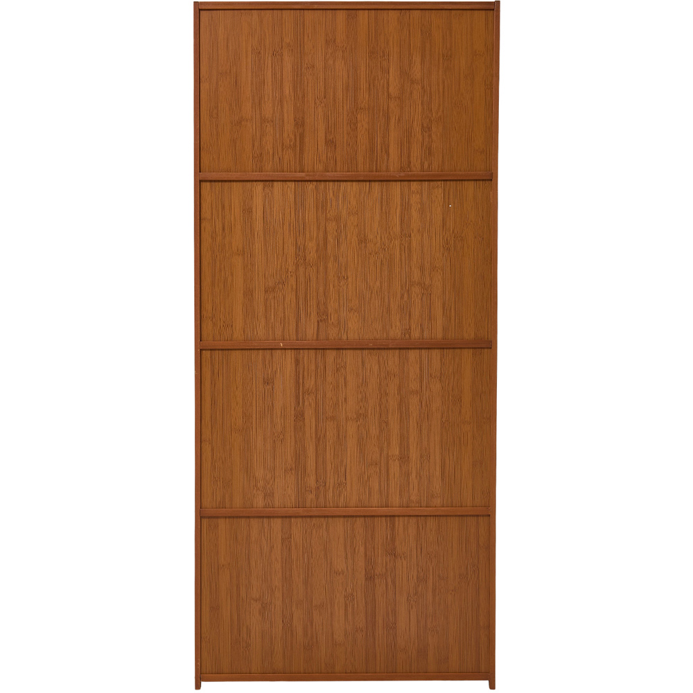 Living and Home 4 Acrylic Door Brown Bamboo Bookcase Image 6