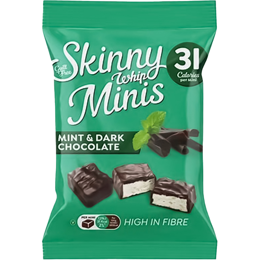 Skinny Whip Minis Mint and Dark Chocolate 88g Image