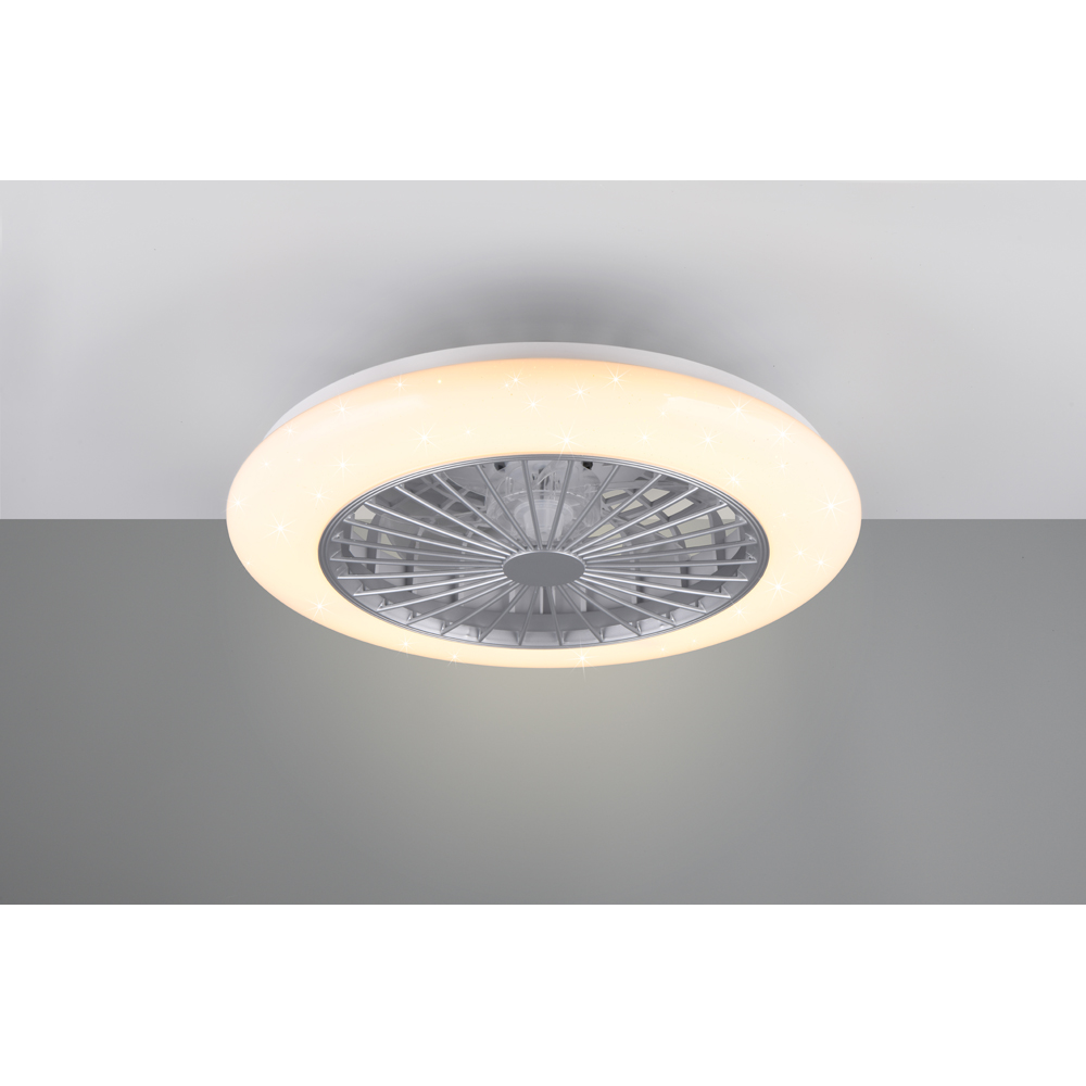 TRIO Stralsund Titan RGB LED Ceiling Light with Fan Image 2