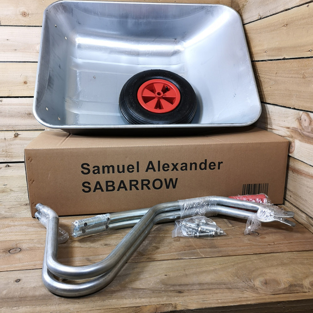 Samuel Alexander Galvanised Metal Garden Wheelbarrow 60kg Image 5