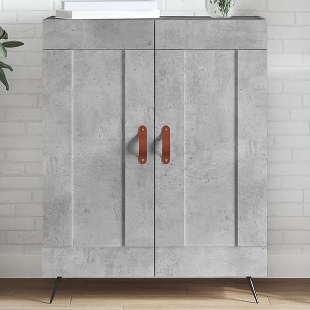 vidaXL 2 Door Concrete Grey Sideboard Image 1