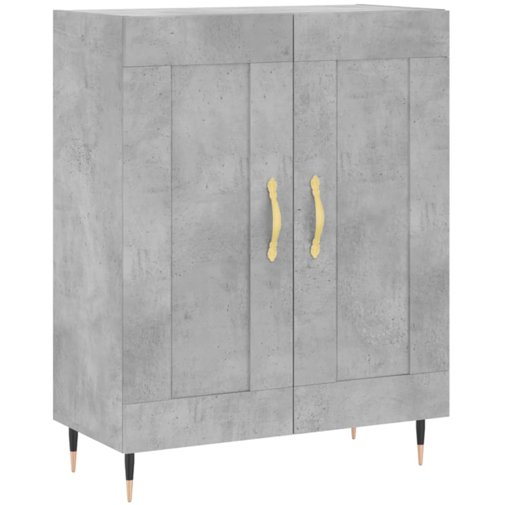 vidaXL 4 Door Concrete Grey Highboard Image 5