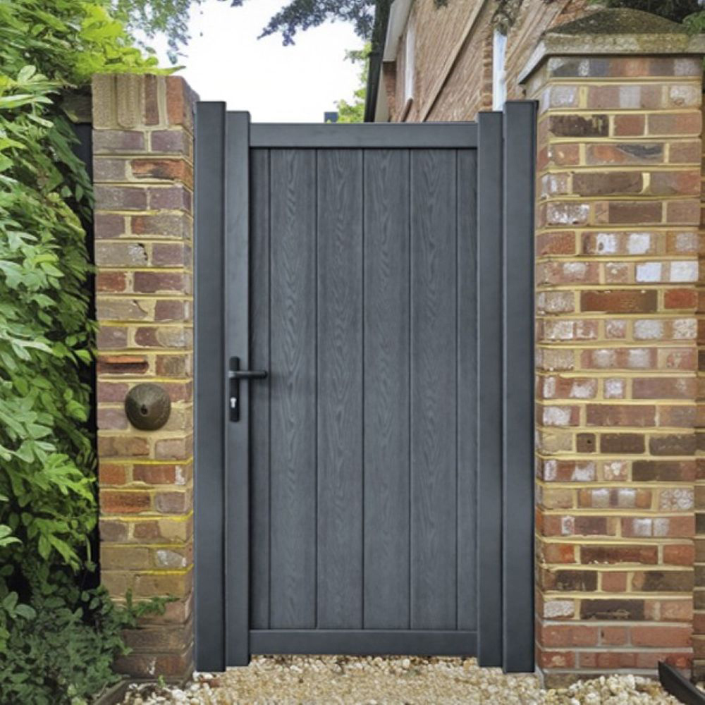 Readymade Gates Grey Aluminium Composite Vertical Infill Pedestrian Gate 1800 x 1100mm Image 2