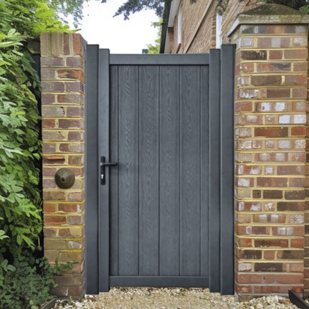 Readymade Gates Grey Aluminium Composite Vertical Infill Pedestrian Gate 1800 x 1150mm Image 2