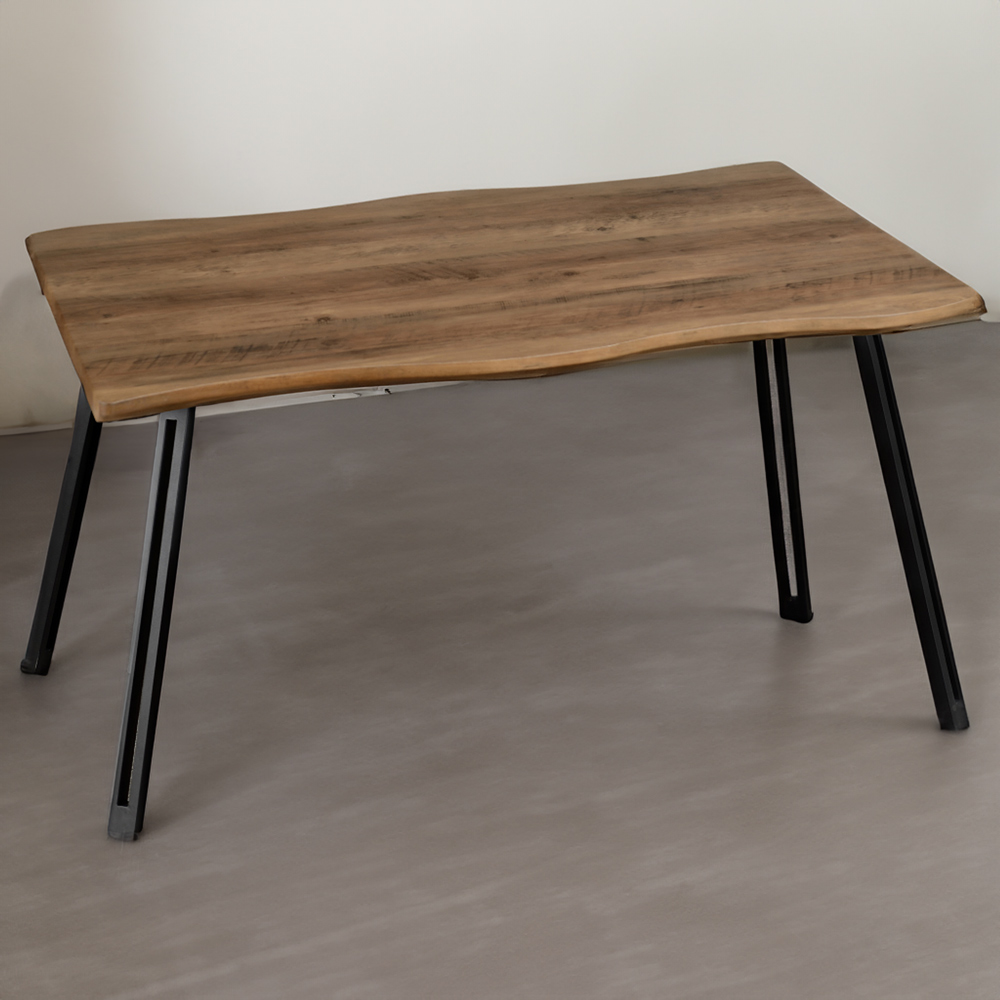 Seconique Quebec Wave Edge Medium Oak Dining Table Image 1