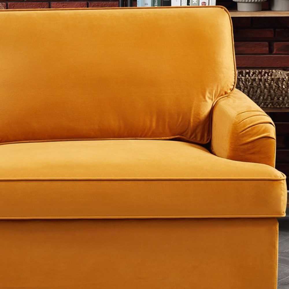 Woodbury Double Sleeper Orange Velvet Sofa Bed Image 4