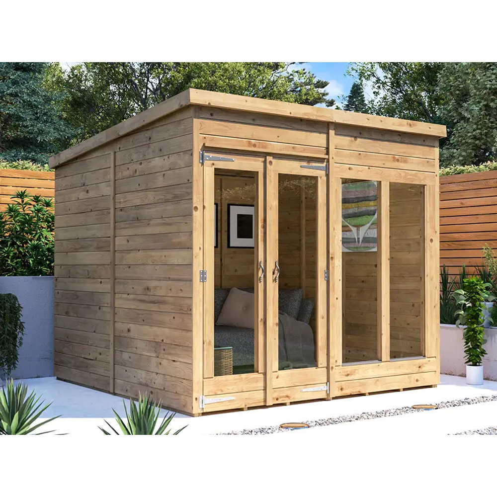 Dunster House RagePanda 8 x 8ft Modular Brown Superfelt Pent Summerhouse Image 2