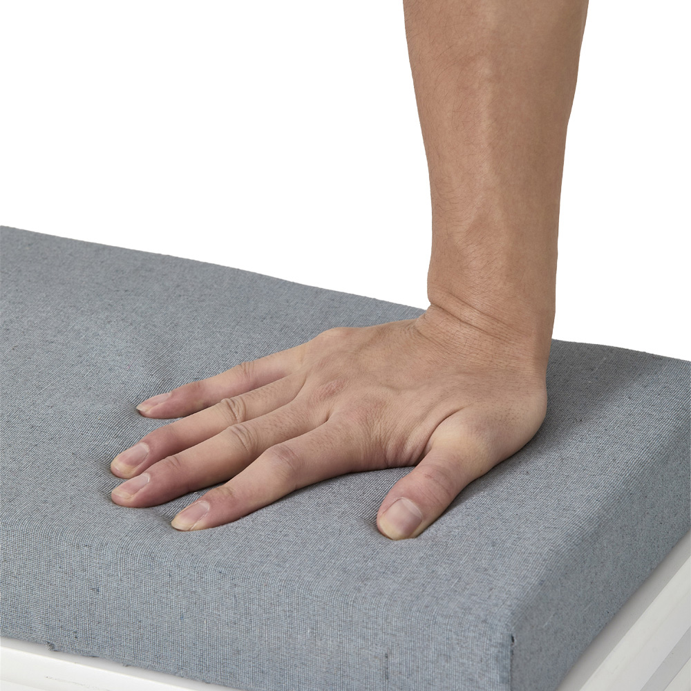 Living and Home 2 Shelf White and Grey Shoe Storage Bench Image 8